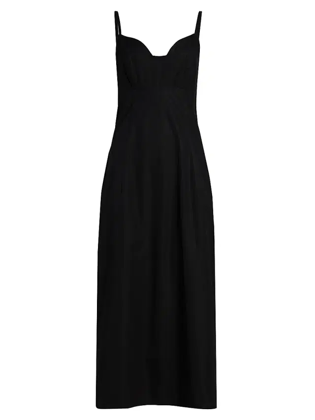 Co Women's Bustier tton Midi-Dress - Black