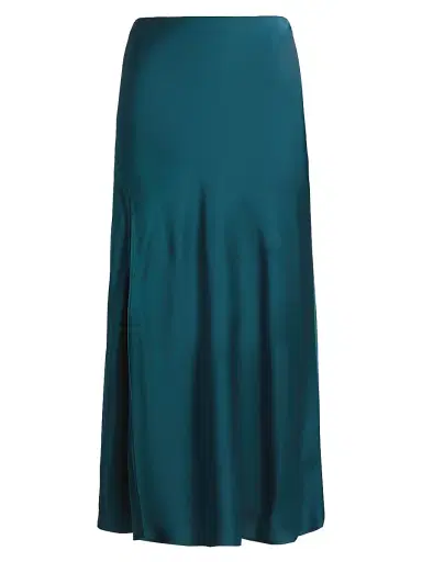 Lapointe Women's Bias-Cut Satin Midi-Skirt - Dark Teal - Size 10 | Thumbnail 1 Lapointe Women's Bias-Cut Satin Midi-Skirt - Dark Teal - Size 10 | Thumbnail 1