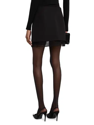 Toccin Women's Leland Lace Combo Miniskirt - Jet | Thumbnail 4 Toccin Women's Leland Lace Combo Miniskirt - Jet | Thumbnail 4