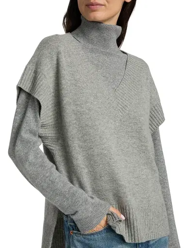 Jamie Haller Women's The Sweater Cashmere-Wool Vest - Heather | Thumbnail 6 Jamie Haller Women's The Sweater Cashmere-Wool Vest - Heather | Thumbnail 6
