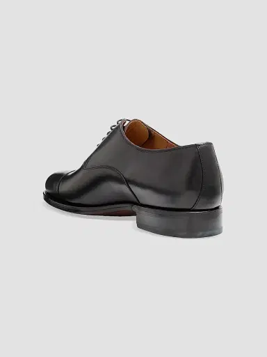 Kiton Men's Leather Cap-Toe Oxfords - Black | Thumbnail 4