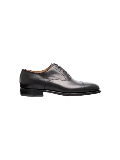 Kiton Men's Leather Cap-Toe Oxfords - Black | Thumbnail 1