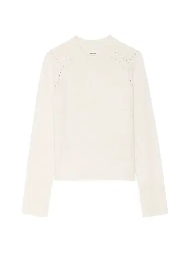 Zadig & Voltaire Women's Nalty Studded Wool-Cashmere Crewneck Sweater | Thumbnail 1