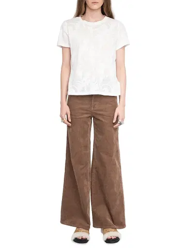 Zadig & Voltaire Women's Alys Semi-Sheer Crewneck T-Shirt - Judo - Size Large | Thumbnail 2