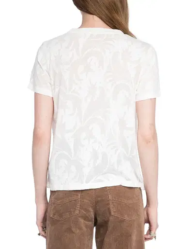 Zadig & Voltaire Women's Alys Semi-Sheer Crewneck T-Shirt - Judo - Size Large | Thumbnail 4