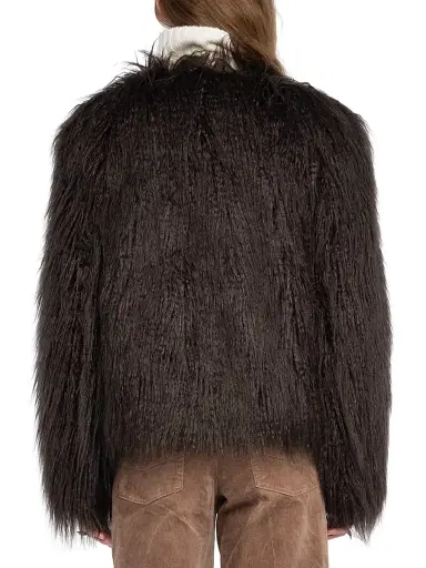 Zadig & Voltaire Women's Freddie Faux-Fur Coat - Dark Chocolate - Size Medium | Thumbnail 4 Zadig & Voltaire Women's Freddie Faux-Fur Coat - Dark Chocolate - Size Medium | Thumbnail 4