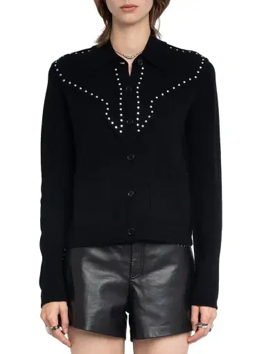 Zadig & Voltaire Women's Adany Studded Western Shirt | Thumbnail 3
