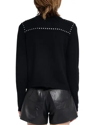 Zadig & Voltaire Women's Adany Studded Western Shirt | Thumbnail 4