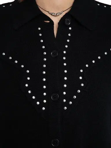Zadig & Voltaire Women's Adany Studded Western Shirt | Thumbnail 6