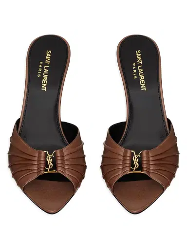Saint Laurent Women's Babylone Mules in Smooth Leather - Aesthetic Brown - Size 12 | Thumbnail 3 Saint Laurent Women's Babylone Mules in Smooth Leather - Aesthetic Brown - Size 12 | Thumbnail 3