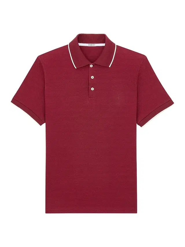 Men's Cassandre Polo Shirt in Cotton Pique - Bordeaux