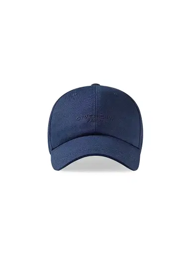 Givenchy Men's Paris Embroidered Cap in Cotton - Midnight Blue | Thumbnail 1