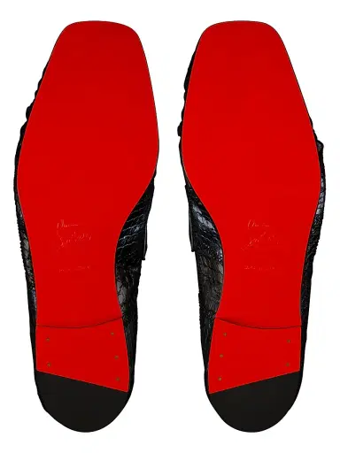Christian Louboutin Women's Mocallista Watersnake Skin Loafers - Black Blue | Thumbnail 5