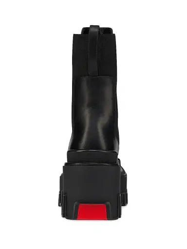 Christian Louboutin Women's Marcharcroche Dune Maxx 80MM Leather Booties - Black | Thumbnail 3