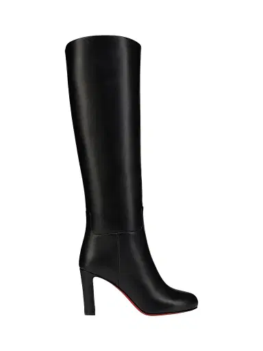 Christian Louboutin Women's Loo Botta Leather Boots - Black - Size 12 | Thumbnail 1