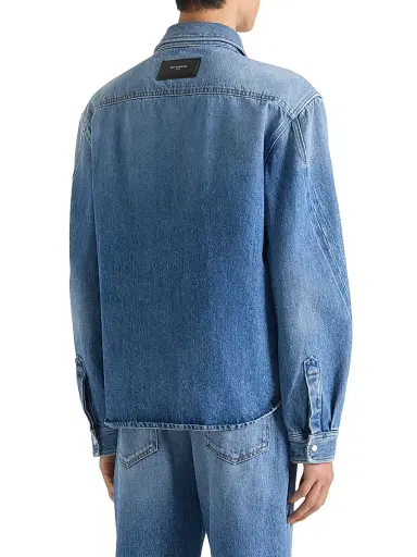Givenchy Men's Couture Seam Shirt in Shadow Washed Denim - Medium Blue - Size XXL | Thumbnail 3 Givenchy Men's Couture Seam Shirt in Shadow Washed Denim - Medium Blue - Size XXL | Thumbnail 3