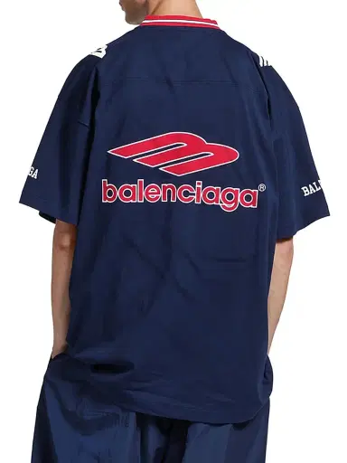 Balenciaga Men's 3B Football V-Neck Oversized T-Shirt | Thumbnail 5