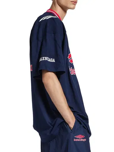 Balenciaga Men's 3B Football V-Neck Oversized T-Shirt | Thumbnail 6