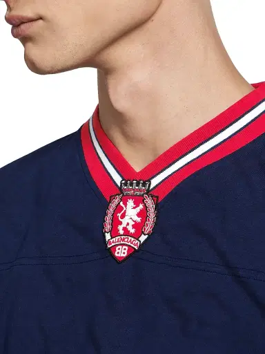 Balenciaga Men's 3B Football V-Neck Oversized T-Shirt | Thumbnail 7