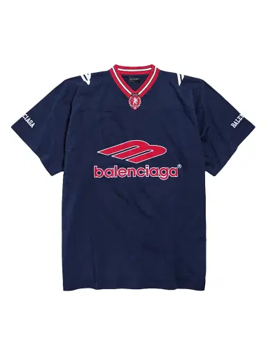 Balenciaga Men's 3B Football V-Neck Oversized T-Shirt | Thumbnail 1