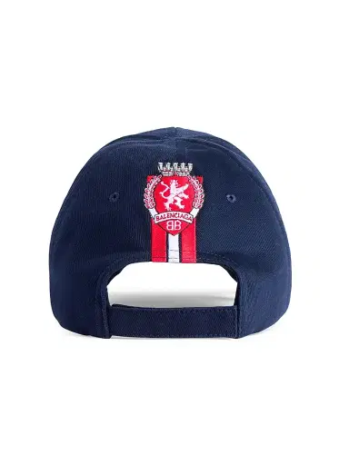 Balenciaga Men's 3B Football Cap - Dark Navy Red - Size Medium | Thumbnail 4