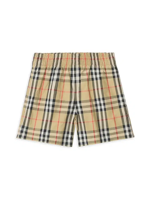 Baby Boy's, Little Boy's & Boy's Atticus Check Swim Shorts - Sand 6 Months