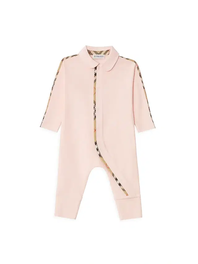 Burberry Baby Girl's Hamilton Coverall, Bib & Hat Set - Ice Pink 9 Months