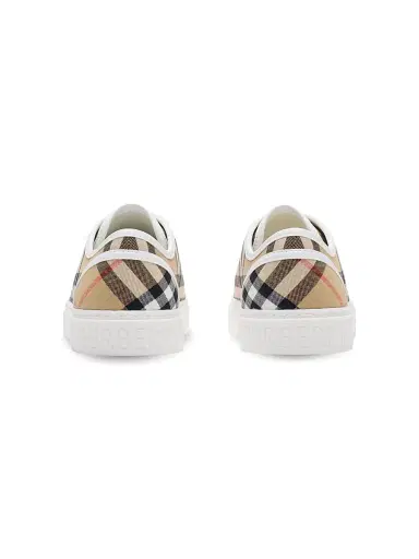 Burberry Kid's Teddy Check Low-Top Sneakers - Sand 1 (Child) | Thumbnail 3