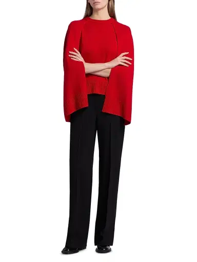 TOTEME Women's Cape Cashmere Sweater - Poppy | Thumbnail 2