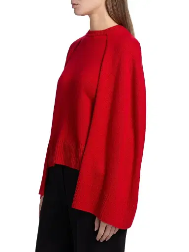 TOTEME Women's Cape Cashmere Sweater - Poppy | Thumbnail 4