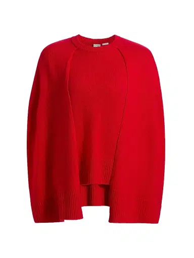 TOTEME Women's Cape Cashmere Sweater - Poppy | Thumbnail 1