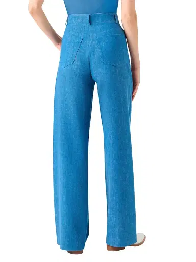 Akris Women's Finnian Stretch Denim Straight Pants - Twilight - Size 4 | Thumbnail 4