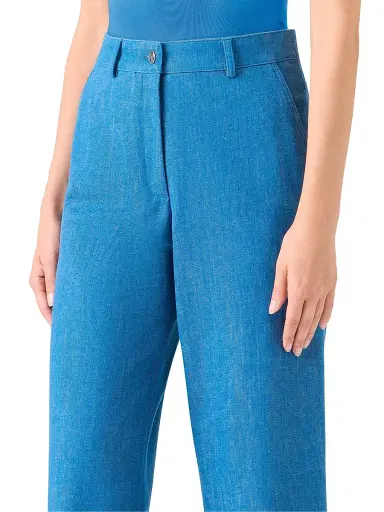 Akris Women's Finnian Stretch Denim Straight Pants - Twilight - Size 4 | Thumbnail 5