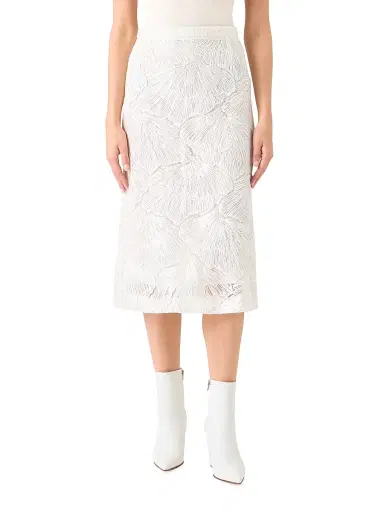 Akris Women's Lacquered Fan Lace A-Line Skirt | Thumbnail 2 Akris Women's Lacquered Fan Lace A-Line Skirt | Thumbnail 2