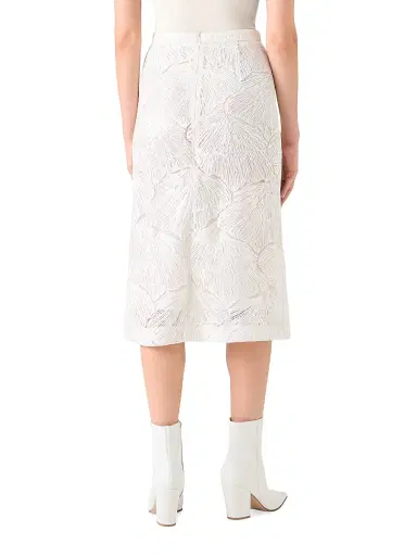 Akris Women's Lacquered Fan Lace A-Line Skirt | Thumbnail 4 Akris Women's Lacquered Fan Lace A-Line Skirt | Thumbnail 4