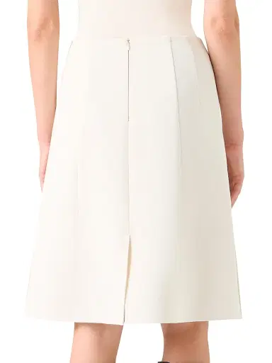 Akris Women's Double-Face Cotton A-Line Skirt - Ecru - Size 14 | Thumbnail 4 Akris Women's Double-Face Cotton A-Line Skirt - Ecru - Size 14 | Thumbnail 4