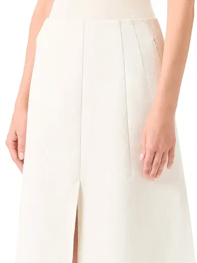 Akris Women's Double-Face Cotton A-Line Skirt - Ecru - Size 14 | Thumbnail 5 Akris Women's Double-Face Cotton A-Line Skirt - Ecru - Size 14 | Thumbnail 5