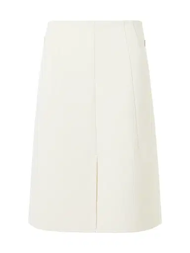 Akris Women's Double-Face Cotton A-Line Skirt - Ecru - Size 14 | Thumbnail 1 Akris Women's Double-Face Cotton A-Line Skirt - Ecru - Size 14 | Thumbnail 1