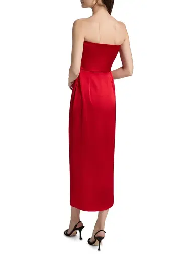 Kika Vargas Women's Almaz Duchess Satin Cocktail Dress | Thumbnail 5