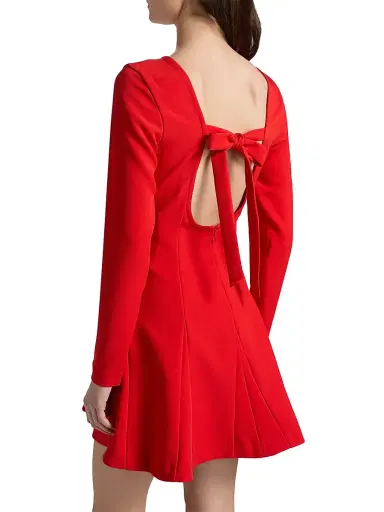 Kika Vargas Women's Tala Crepe Minidress - Red | Thumbnail 5 Kika Vargas Women's Tala Crepe Minidress - Red | Thumbnail 5