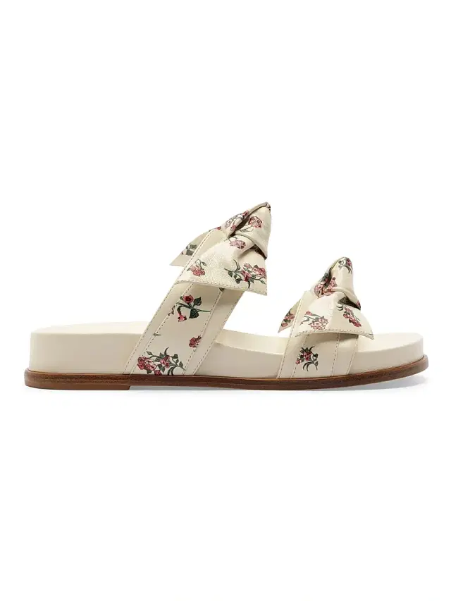 Women's Maxi Clarita 35MM Floral Leather Sandals - Off Quebrada
