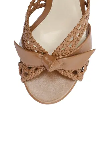 Alexandre Birman Women's Suelita 100MM Leather Platform Wedge Sandals - Golden - Size 8 | Thumbnail 7 Alexandre Birman Women's Suelita 100MM Leather Platform Wedge Sandals - Golden - Size 8 | Thumbnail 7