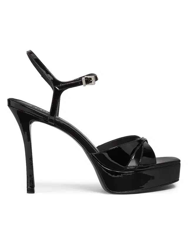 Schutz Women's Maxine 120MM Patent Leather Platform Sandals - Black