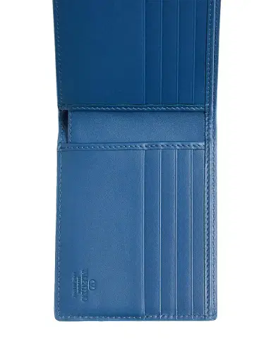 Valentino Garavani Men's Vlogo Signature Calfskin Wallet with Striped Print | Thumbnail 4 Valentino Garavani Men's Vlogo Signature Calfskin Wallet with Striped Print | Thumbnail 4