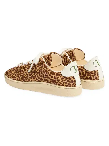 Valentino Garavani Men's Royco Sneakers in Hair Calf with Fauve Eclat Print - Brown - Size 12 | Thumbnail 3 Valentino Garavani Men's Royco Sneakers in Hair Calf with Fauve Eclat Print - Brown - Size 12 | Thumbnail 3