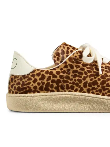 Valentino Garavani Men's Royco Sneakers in Hair Calf with Fauve Eclat Print - Brown - Size 12 | Thumbnail 6 Valentino Garavani Men's Royco Sneakers in Hair Calf with Fauve Eclat Print - Brown - Size 12 | Thumbnail 6