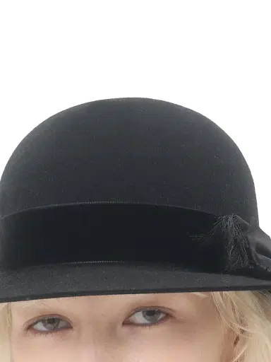 Valentino Garavani Women's VLogo Signature Hat in Lapin Fabric and Velvet with Taffetas Bow | Thumbnail 5 Valentino Garavani Women's VLogo Signature Hat in Lapin Fabric and Velvet with Taffetas Bow | Thumbnail 5