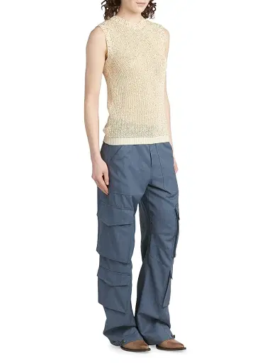 Golden Goose Women's Journey Sequined Knit Tank Top - White - Size XXS | Thumbnail 2