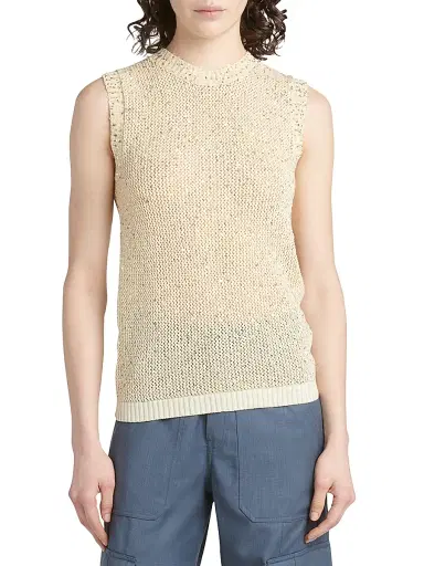 Golden Goose Women's Journey Sequined Knit Tank Top - White - Size XXS | Thumbnail 3