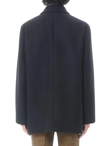 Valentino Garavani Men's Double-Breasted Wool Felt Coat - Marine - Size 40 | Thumbnail 4 Valentino Garavani Men's Double-Breasted Wool Felt Coat - Marine - Size 40 | Thumbnail 4